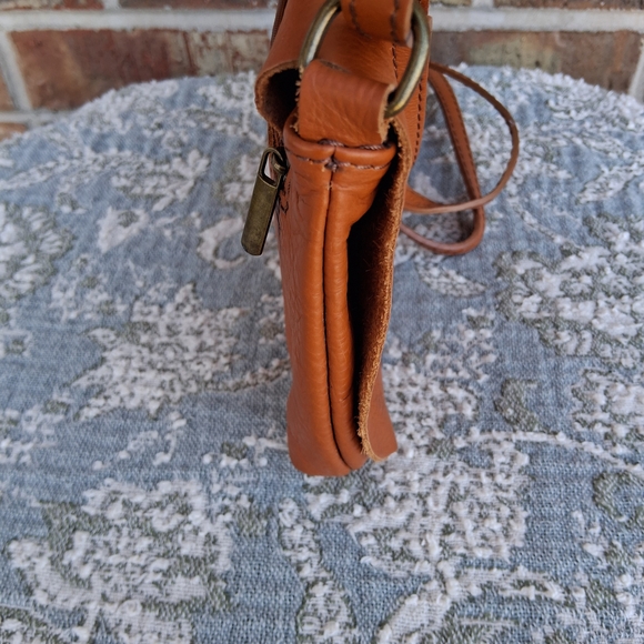 💖 Vera Pelle Tan Leather Crossbody Bag ECU - Picture 9 of 10